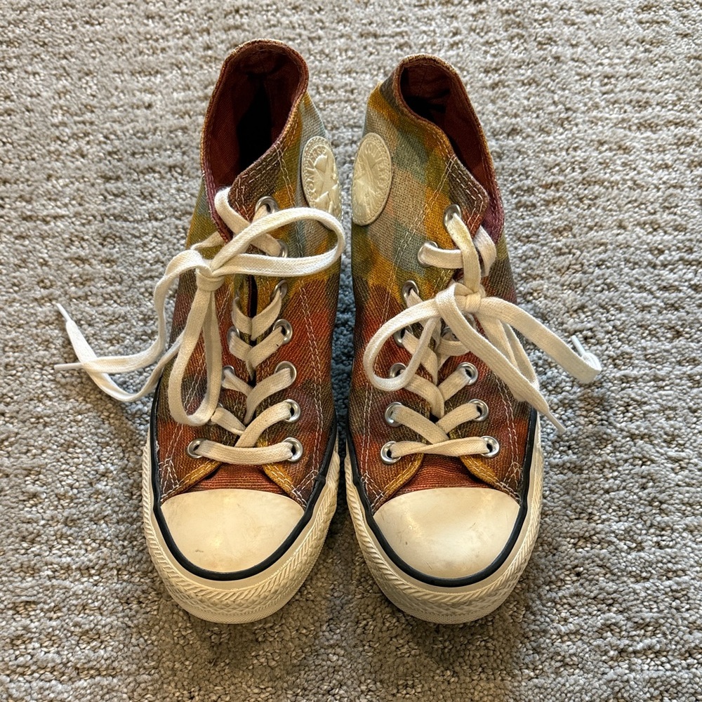 Multicolor Canvas High-top Hidden Wedges - Picture 6 of 7